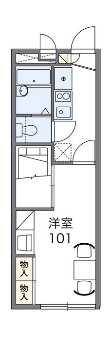 レオパレスSPRINGPINE201の間取り