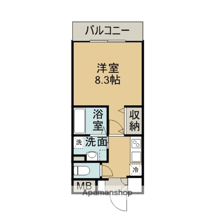 鹿児島県鹿児島市西千石町の賃貸マンションの間取り