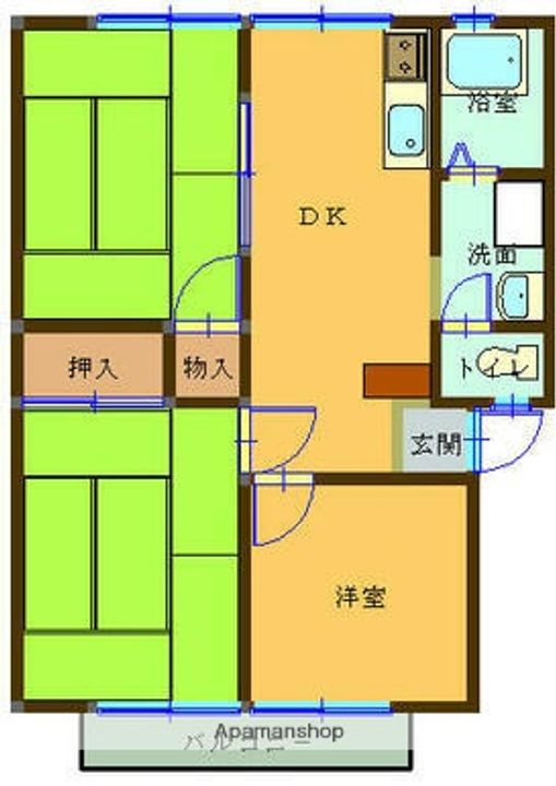 玉里団地1丁目202の間取り