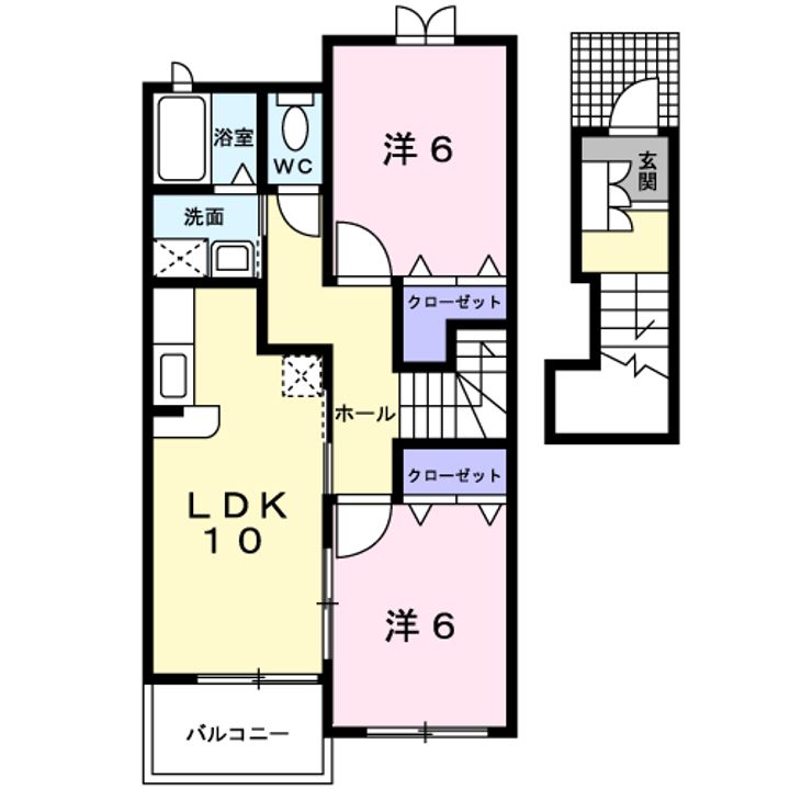 Y’Sコート壱番館 Ⅰの間取り