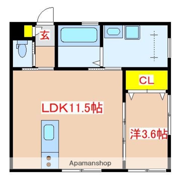 鹿児島県霧島市隼人町見次の賃貸アパートの間取り