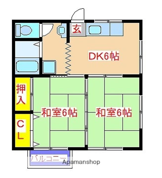 鹿児島県姶良市西餅田の賃貸アパートの間取り