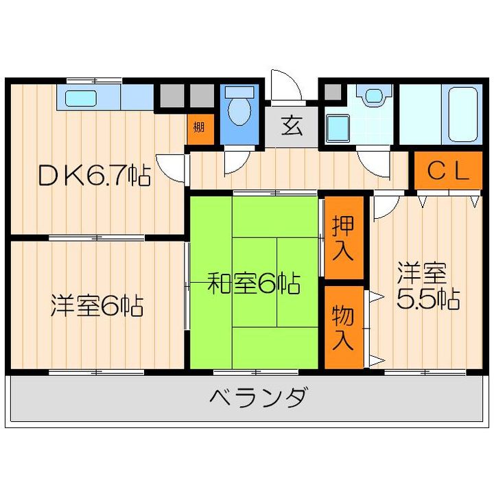 フレアコートコスモの間取り