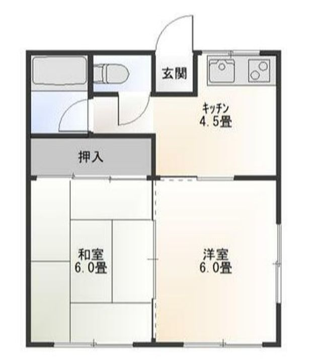 神奈川県座間市入谷東3(アパート)の賃貸物件の間取り