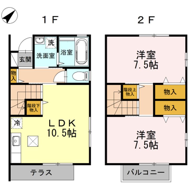 神奈川県横浜市旭区市沢町(アパート)の賃貸物件の間取り