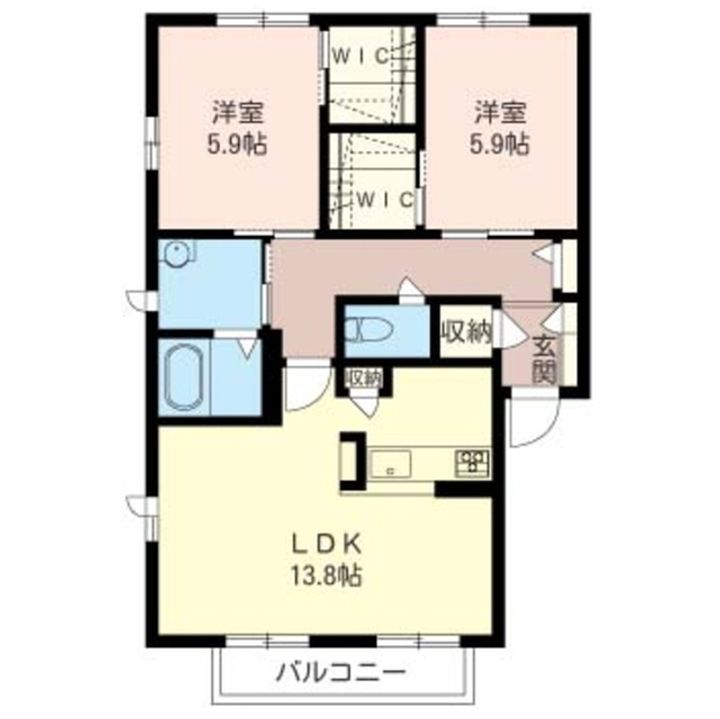 ソレアードBの間取り