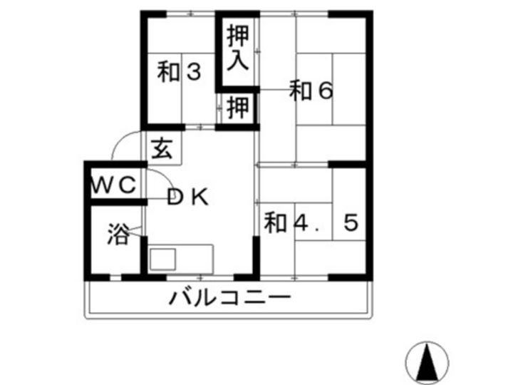 大橋マンションの間取り