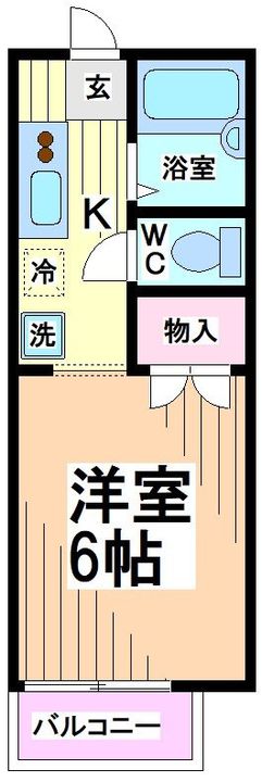 神奈川県川崎市多摩区生田6(アパート)の賃貸物件の間取り