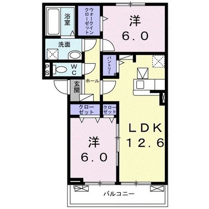 大阪府和泉市府中町(アパート)の賃貸物件の間取り