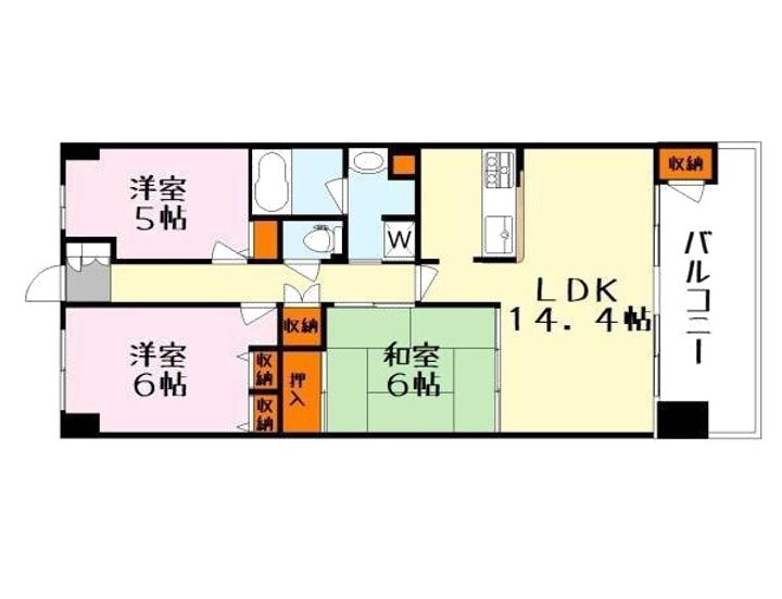 ユニハイム草津フレッシアの間取り