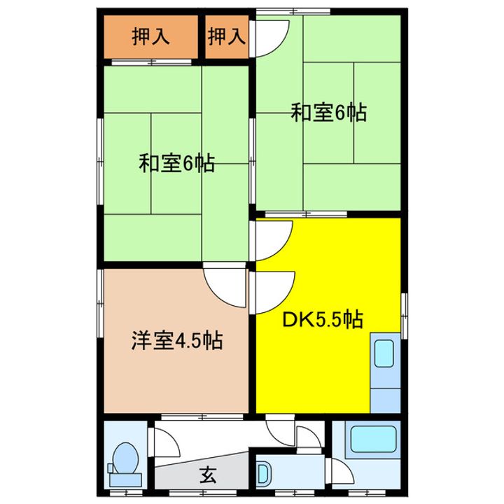 岐阜県羽島市小熊町島前(一戸建)の賃貸物件の間取り