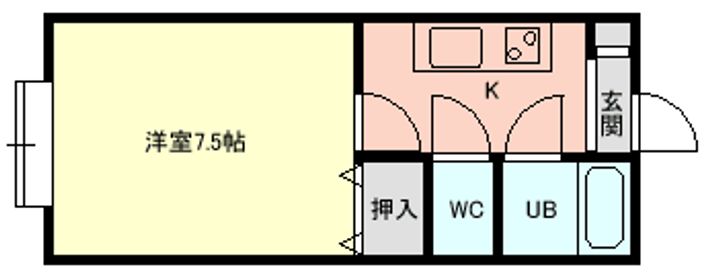 山形県山形市富の中3(アパート)の賃貸物件の間取り
