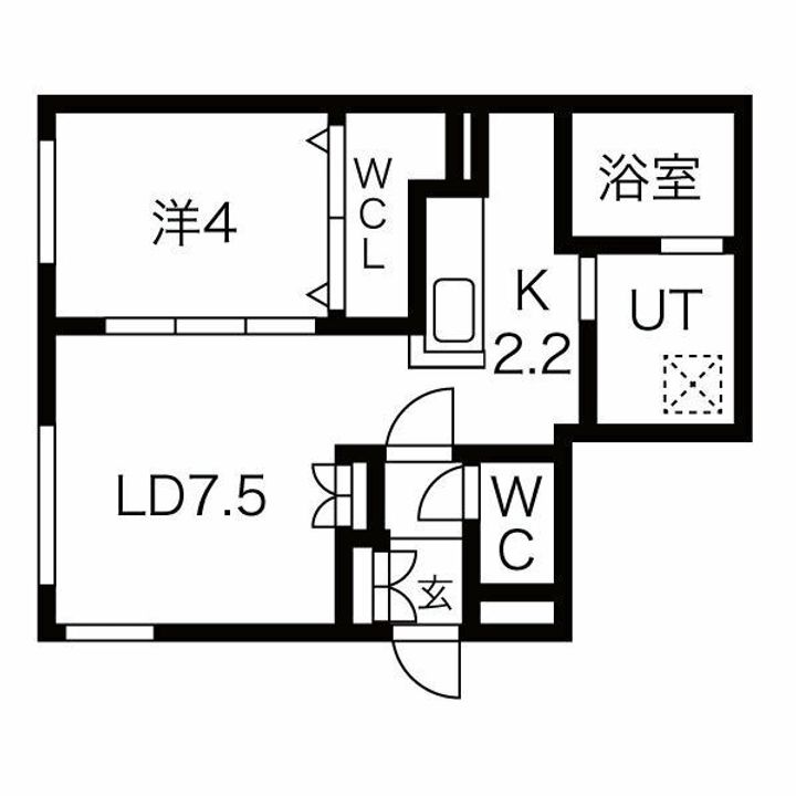 アルファスクエア琴似1条の間取り