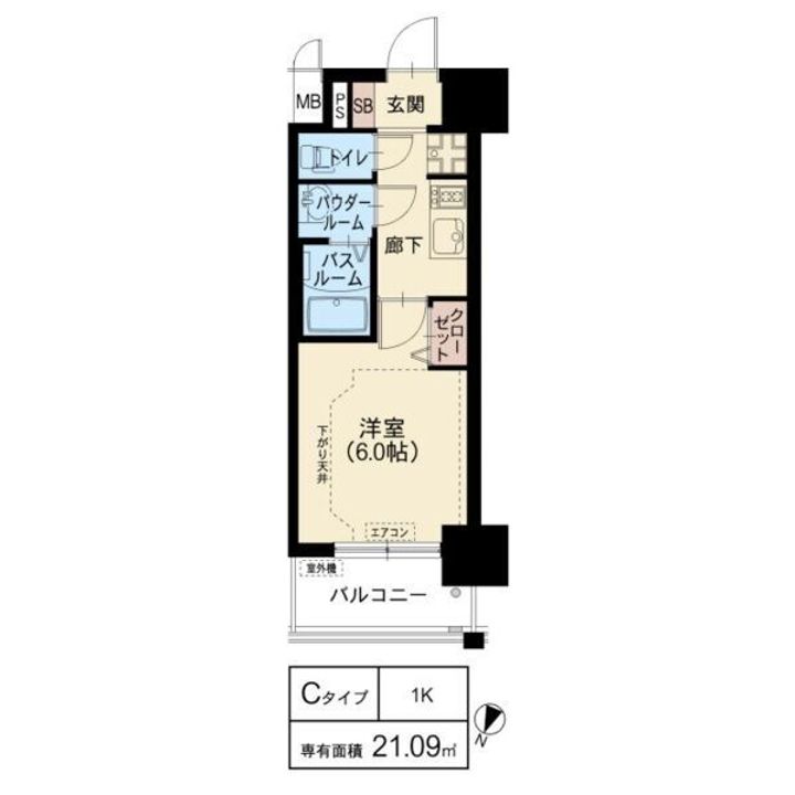 スプランディット新大阪WESTの間取り
