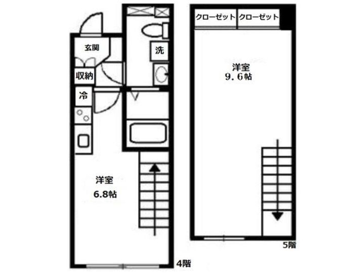 東京都新宿区北新宿4(マンション)の賃貸物件の間取り