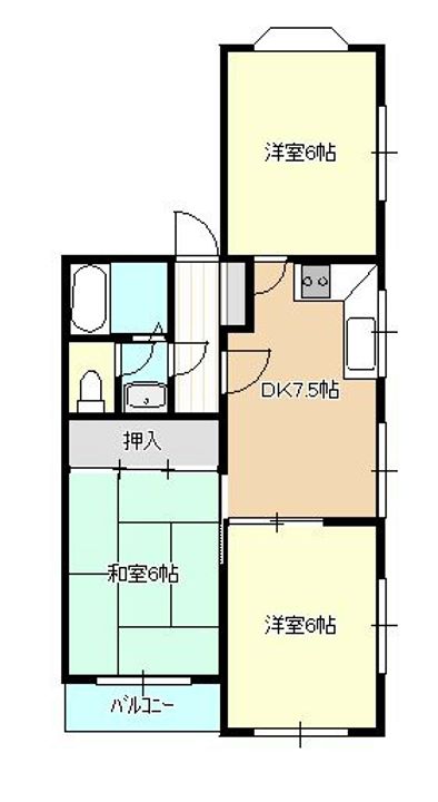 東京都八王子市廿里町(マンション)の賃貸物件の間取り