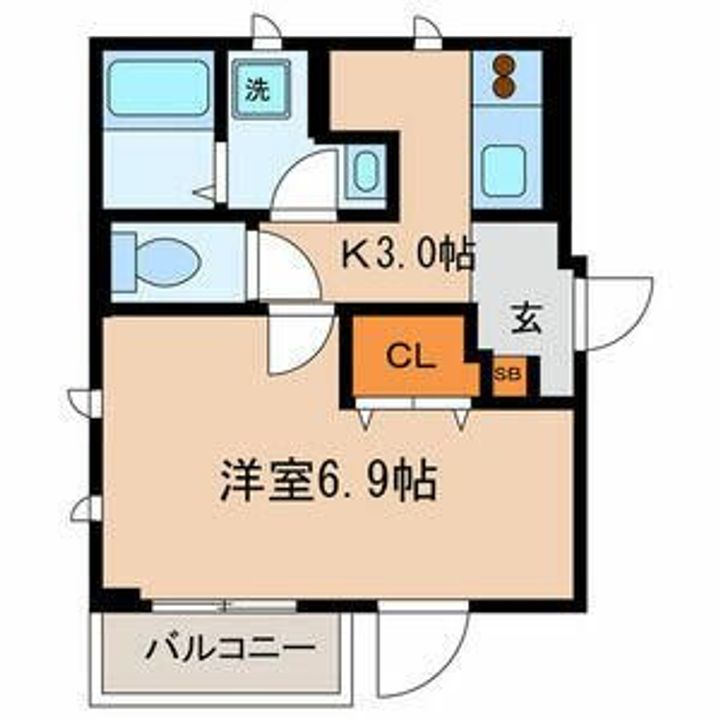 東京都渋谷区本町4(マンション)の賃貸物件の間取り