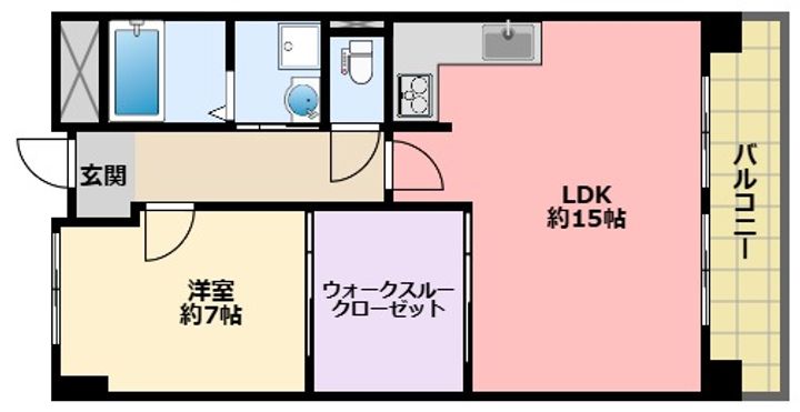 兵庫県西宮市池開町(マンション)の賃貸物件の間取り