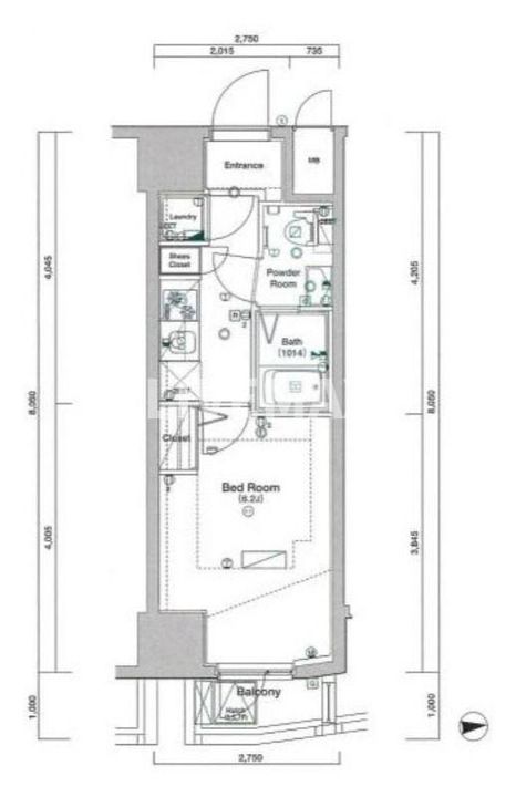 ヴォーガコルテ亀戸駅前の間取り