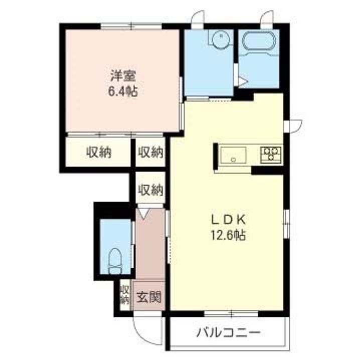 埼玉県深谷市国済寺(アパート)の賃貸物件の間取り