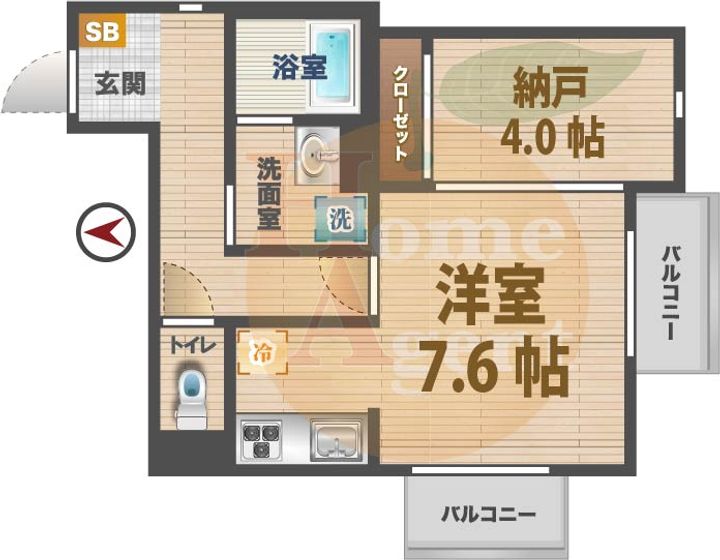 東京都中野区若宮3(マンション)の賃貸物件の間取り