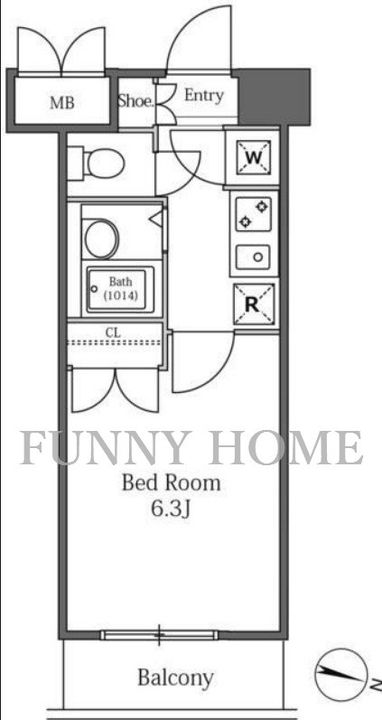 東京都渋谷区広尾1(マンション)の賃貸物件の間取り