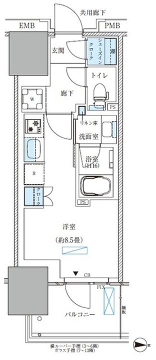 東京都江東区大島4(マンション)の賃貸物件の間取り
