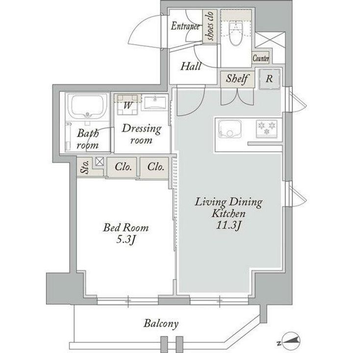 東京都台東区小島1(マンション)の賃貸物件の間取り