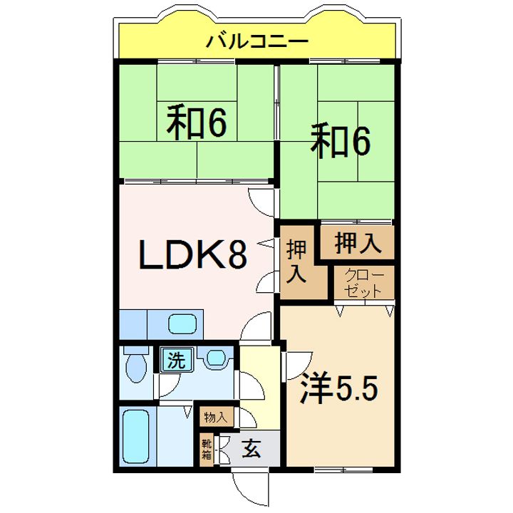 ピュアタウン花園の間取り