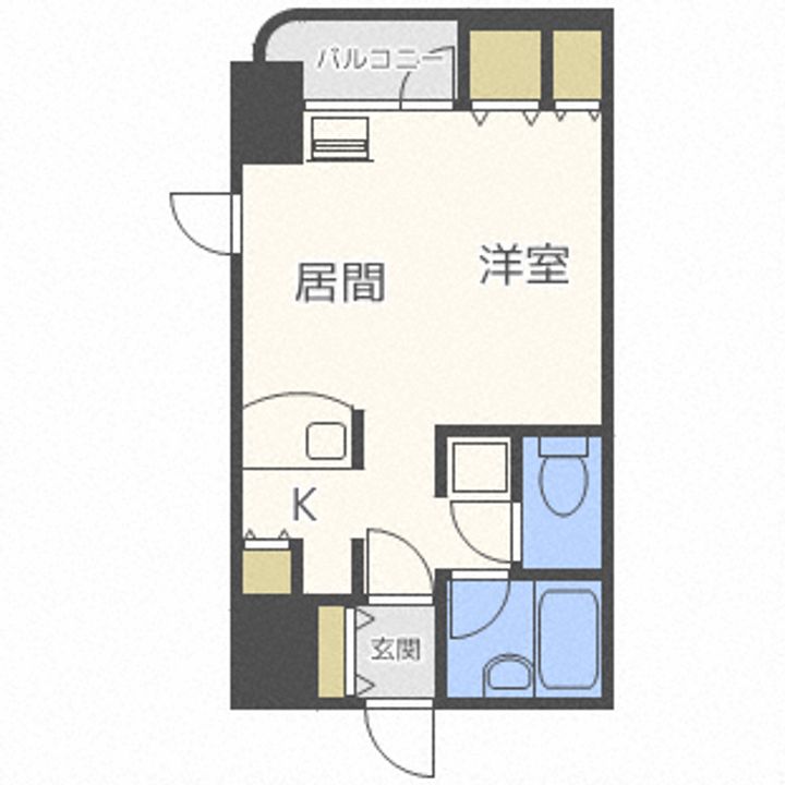 北海道札幌市中央区南五条西10(マンション)の賃貸物件の間取り