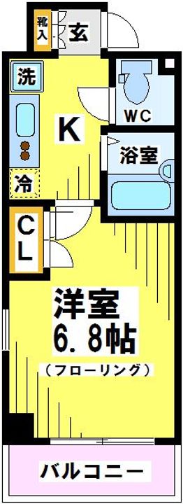 東京都府中市宮西町2(マンション)の賃貸物件の間取り