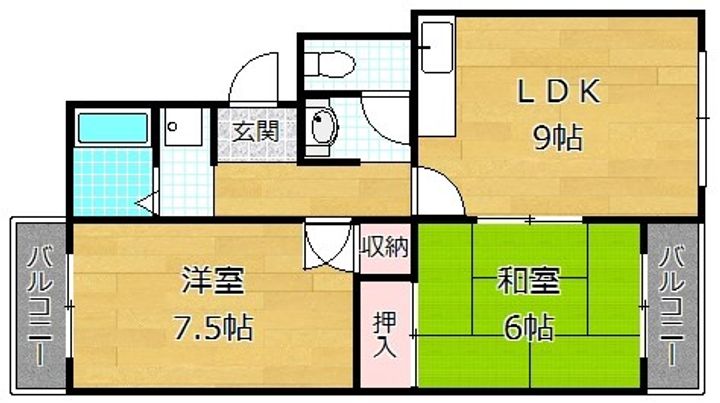 コーポ朝日の間取り