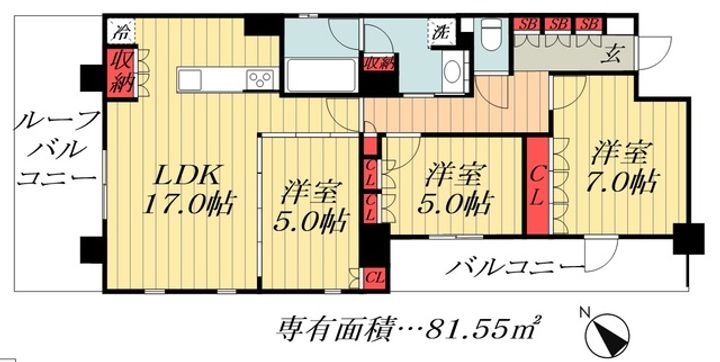 東京都江戸川区南篠崎町2(マンション)の賃貸物件の間取り