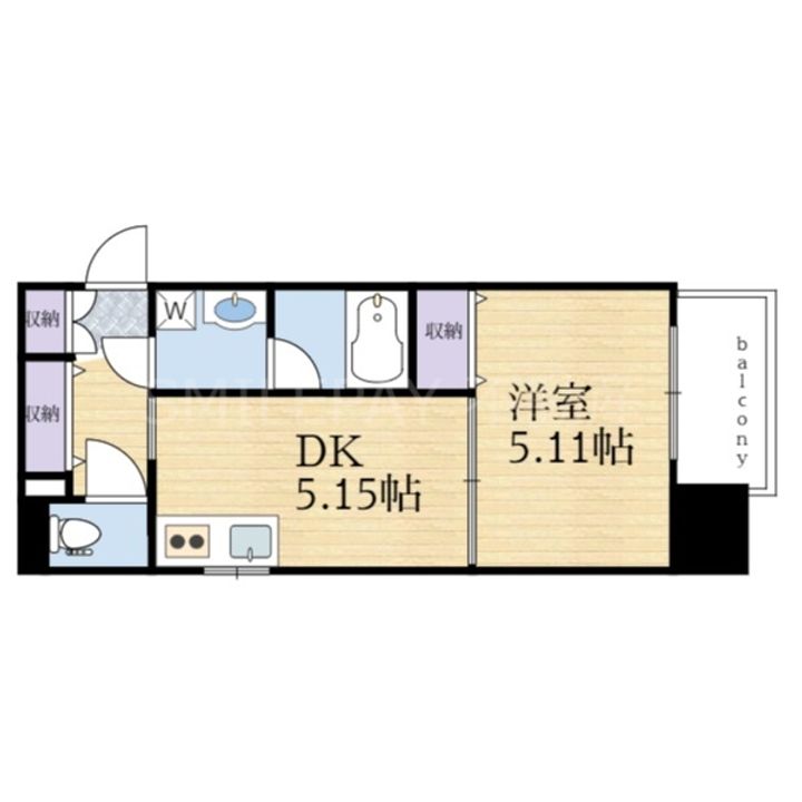 兵庫県神戸市兵庫区湊町3(マンション)の賃貸物件の間取り