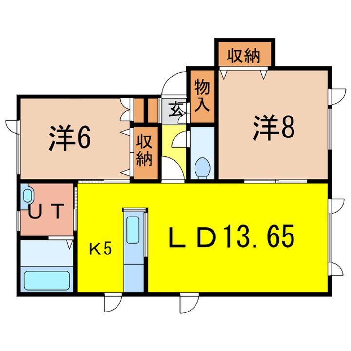 絆ハイツAの間取り