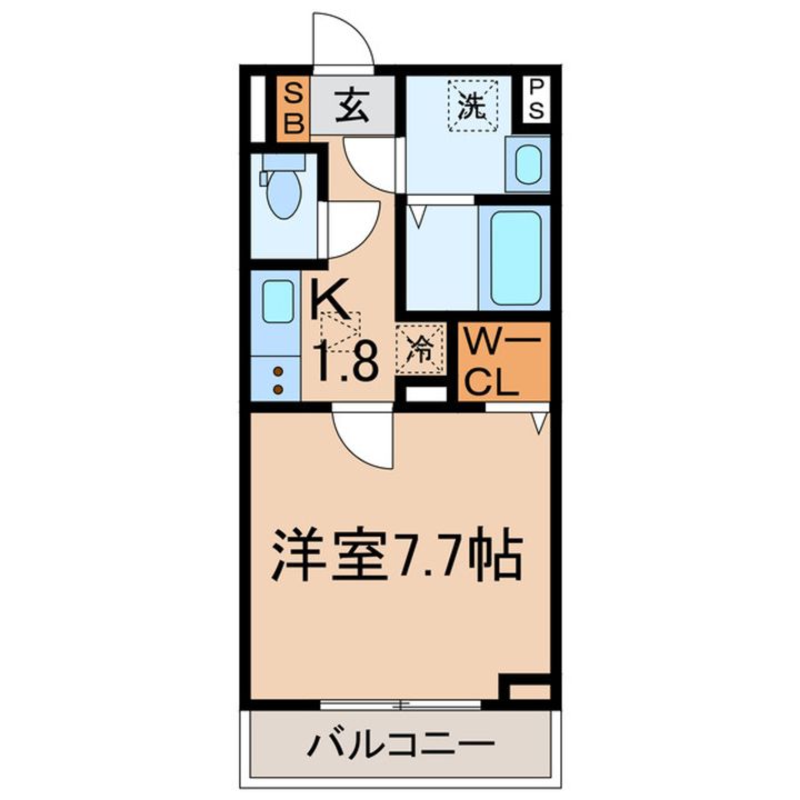 神奈川県横浜市神奈川区三ツ沢南町(アパート)の賃貸物件の間取り