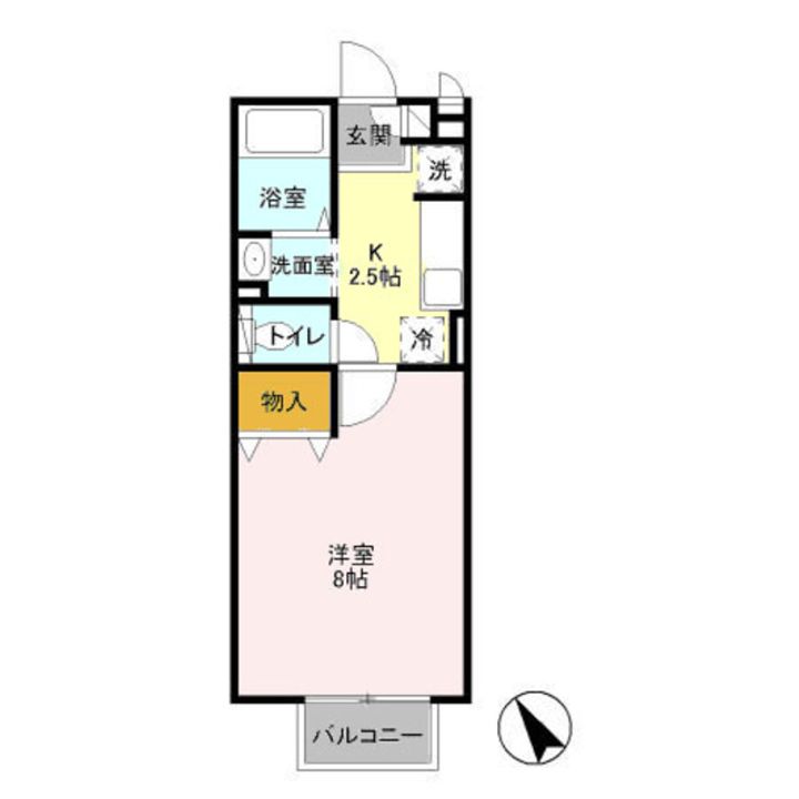 神奈川県厚木市愛甲2(アパート)の賃貸物件の間取り