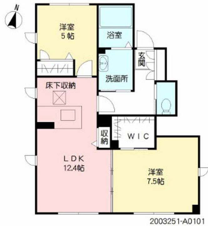 熊本県熊本市東区保田窪本町(アパート)の賃貸物件の間取り