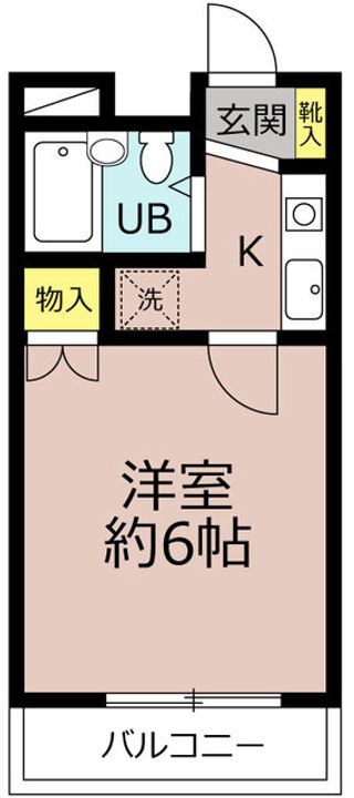 埼玉県越谷市大字三野宮(アパート)の賃貸物件の間取り