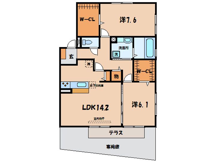 愛知県碧南市上町4(アパート)の賃貸物件の間取り