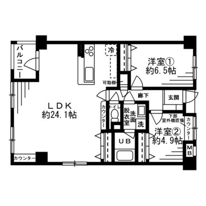 レジディア六本木檜町公園の間取り