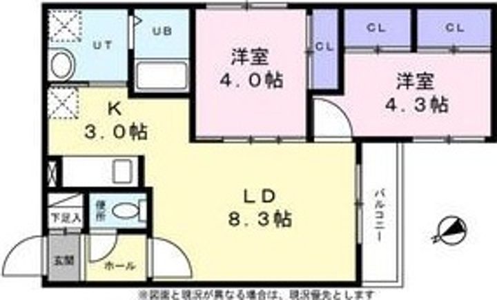 ボア ソルテ美園EASTの間取り