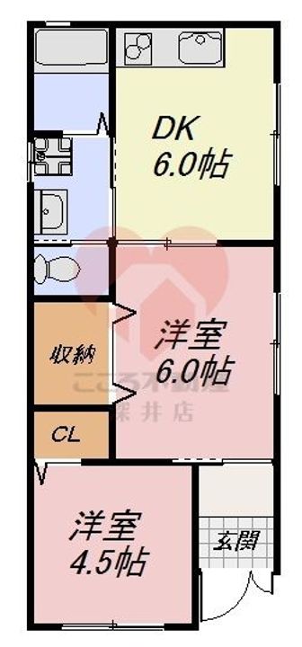 大阪府堺市堺区材木町東4(一戸建)の賃貸物件の間取り