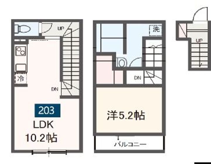 埼玉県さいたま市岩槻区原町(アパート)の賃貸物件の間取り