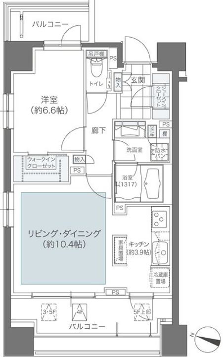 東京都文京区本郷2(マンション)の賃貸物件の間取り