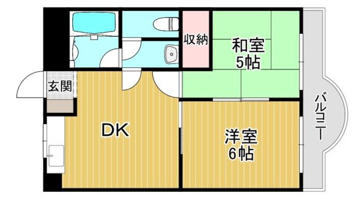 大阪府大阪市城東区永田3(マンション)の賃貸物件の間取り