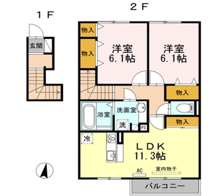 サンライフ原島の間取り