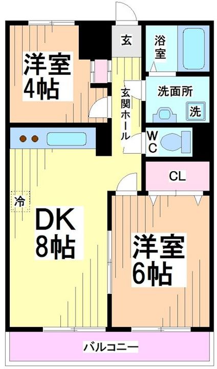 神奈川県川崎市多摩区東生田1(マンション)の賃貸物件の間取り