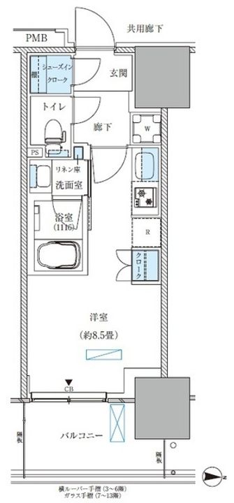 東京都江東区大島4(マンション)の賃貸物件の間取り