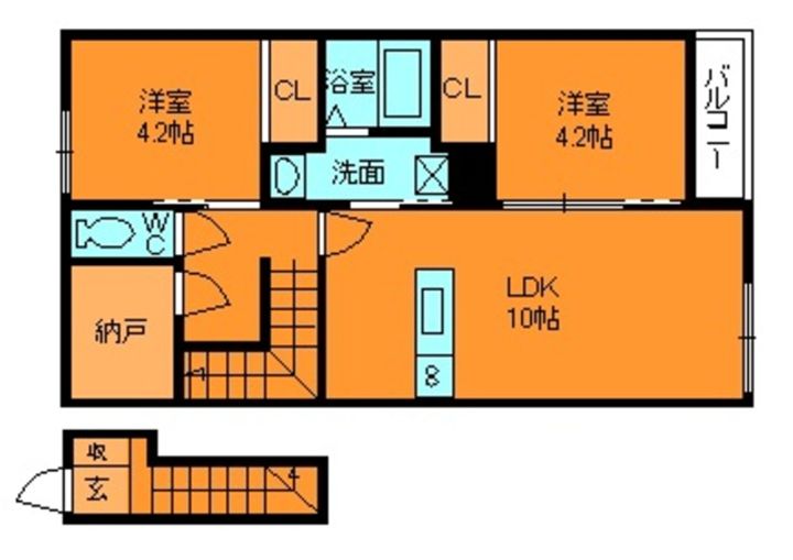 STAY THE TERRACE OJIの間取り